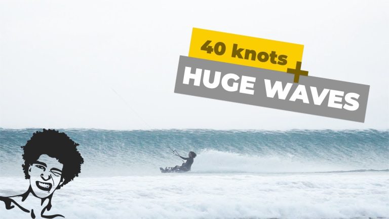 Extreme Kitesurfing in 40 KNOTS and HUGE waves | TARIFA Balneario 2021 | Janek Grzegorzewski